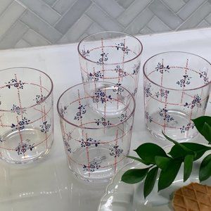 4 Old Fashioned-styled Americana Plastic Tumblers -NWT